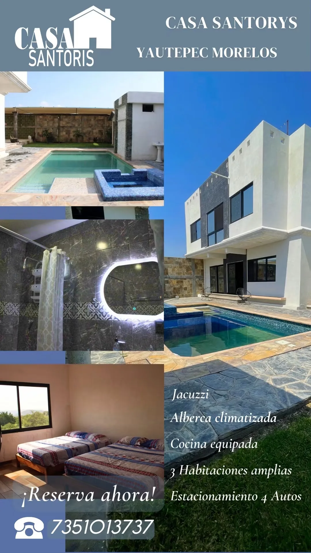 Espacios interiores y exteriores de Casa Santorys